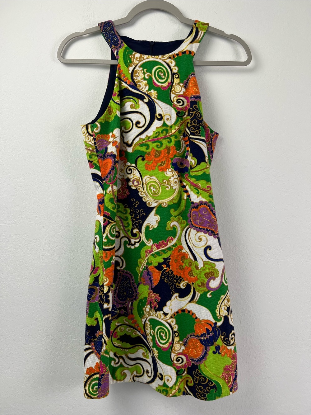 Trina Turk Cotton Modal Textured Paisley Sleeveless Sheath Dress